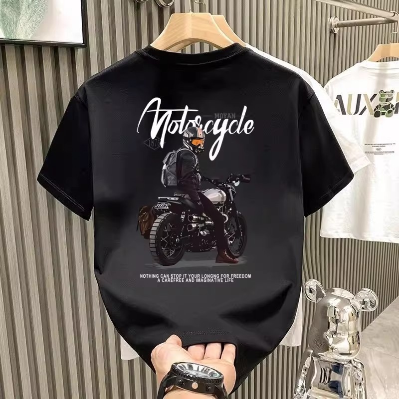 2026 New Arrivals Men's High-End Streetwear Tees | Summer INS Style Loose Luxury Crew Neck Cotton Trendy Casual T-Shirts