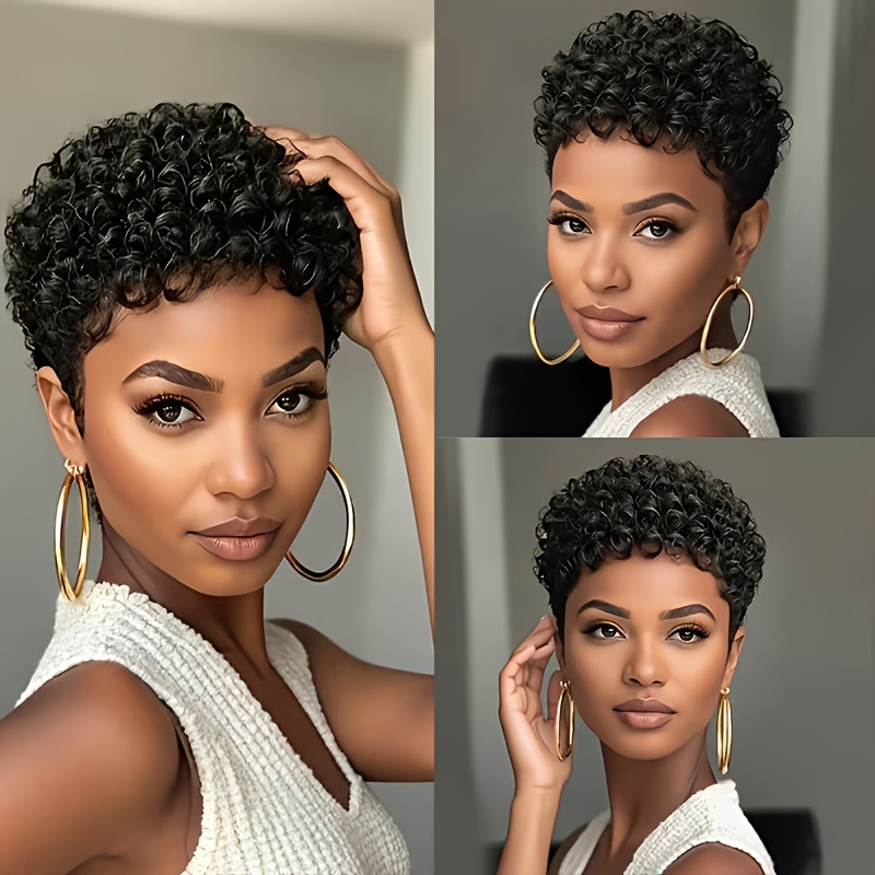 Synthetic Pixie Cut Straight Bob Wig For Ladies Long Lasting Style & Durability of Thermally Treated Material - view 3