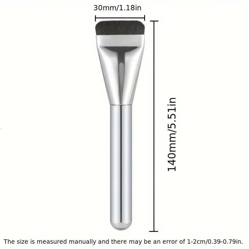 1/2Pc Multi-Use Foundation Ultra-Fine Hypoallergenic Nylon Bristle Oval Foundation Brush - Perfect for Face Contouring Z260408