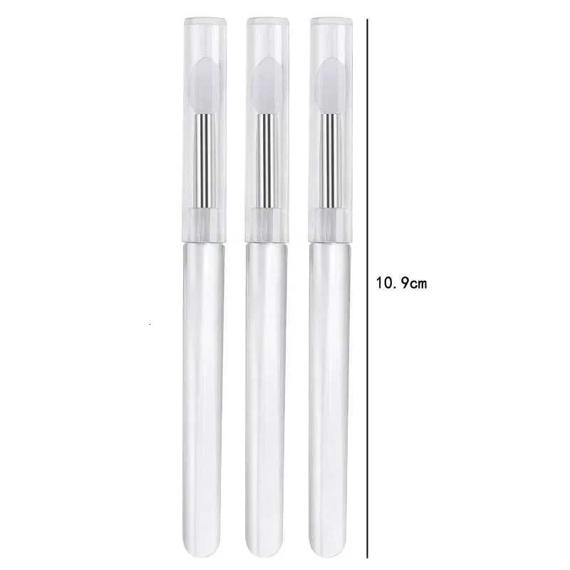 3/5/10PCS Portable Silicone Lip Brush With Cover Soft Multifunctional Lip Balm Applicator Lipstick Lipgloss Makeup Brushes Z260408