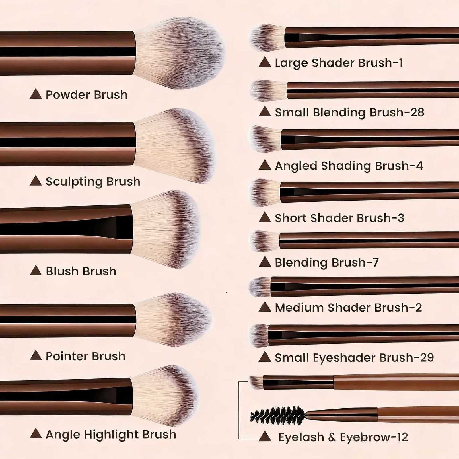 13pcs Makeup Brushes with Storage Bag Soft Fluffy Cosmetic Foundation Powder Eyeshadow Kabuki Blending Beauty Tool Makeup Z260408