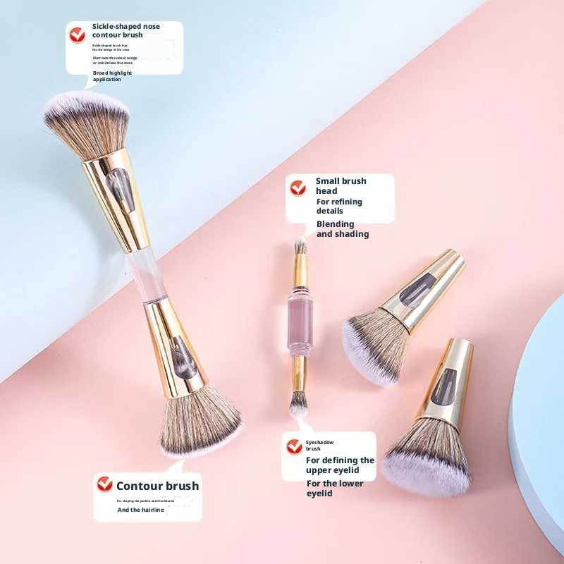 Dual-head four-in-one makeup brush multifunctional foundation brush blush brush detachable beauty tool Z260408