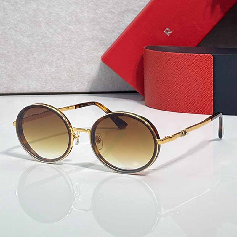 Retro Round Sunglasses PR215VS Womens Mens Designer Gradient Lens Eyewear Mirror Leg Symbol Pattern Summer UV Protection