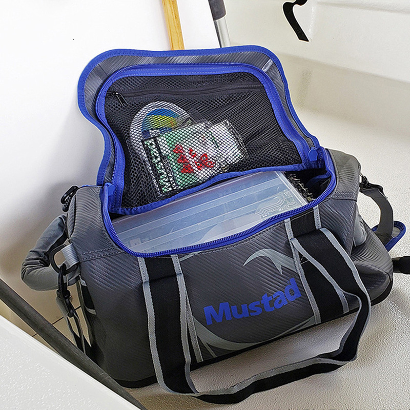 Mustad fishing gear Luya fishing bag boat fishermans shoulder bag durable multi-functional PVC material 251129