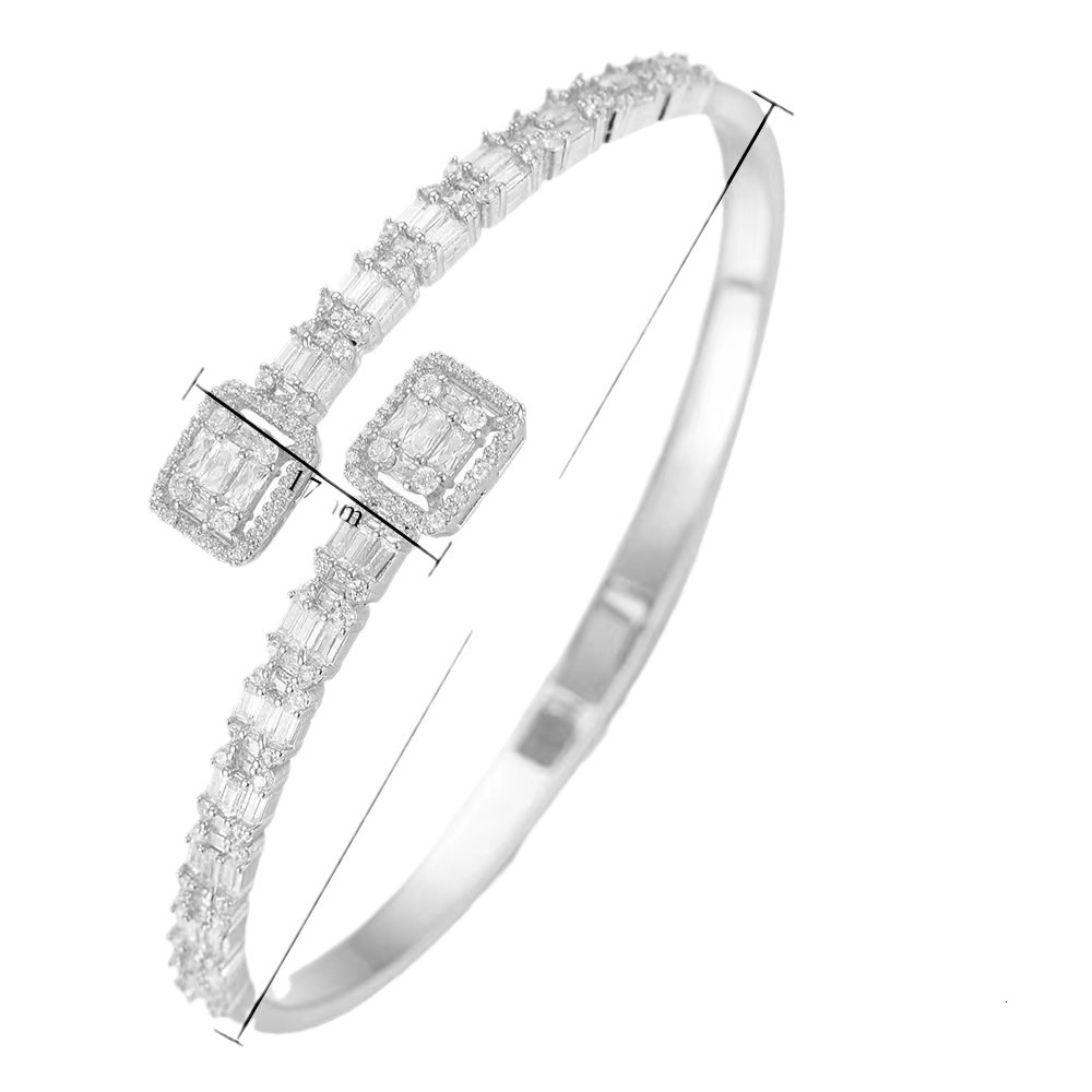 Luxury Designer Gemstone Jewelry For Women - Zircon Bracelet And Anklet. Women's Open-style Bracelet.