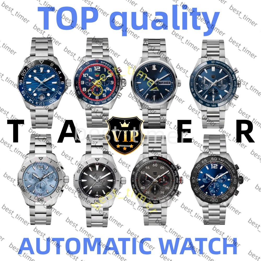 2026 Tagness Heuererness Men F1 Watch Chronograph Stainless Steel Material Designer Tagly Heuerwatch Quartz automatic Waterproof Luminous Dial Calendar Watch b9