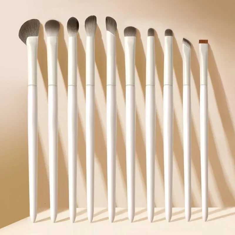 5/6/8/10pcs Natural Eye Makeup Brushes Set Detail Eyeshadow Brush Makeup Brush White Ultra Soft Eyeshadow Eyeliner Makeup Tool Z260408