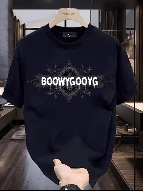 2026 New Arrivals Men's Short-Sleeve Tees | Summer Korean Trendy Minimalist Loose Casual Hong Kong Style T-Shirts