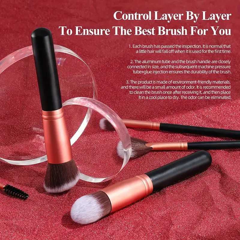 14PCS Makeup Brushes Set Professional Foundation Eye Shadow Concealers Blending Blush Brush Kabuki Soft Fluffy Women Beauty Tool Z260408