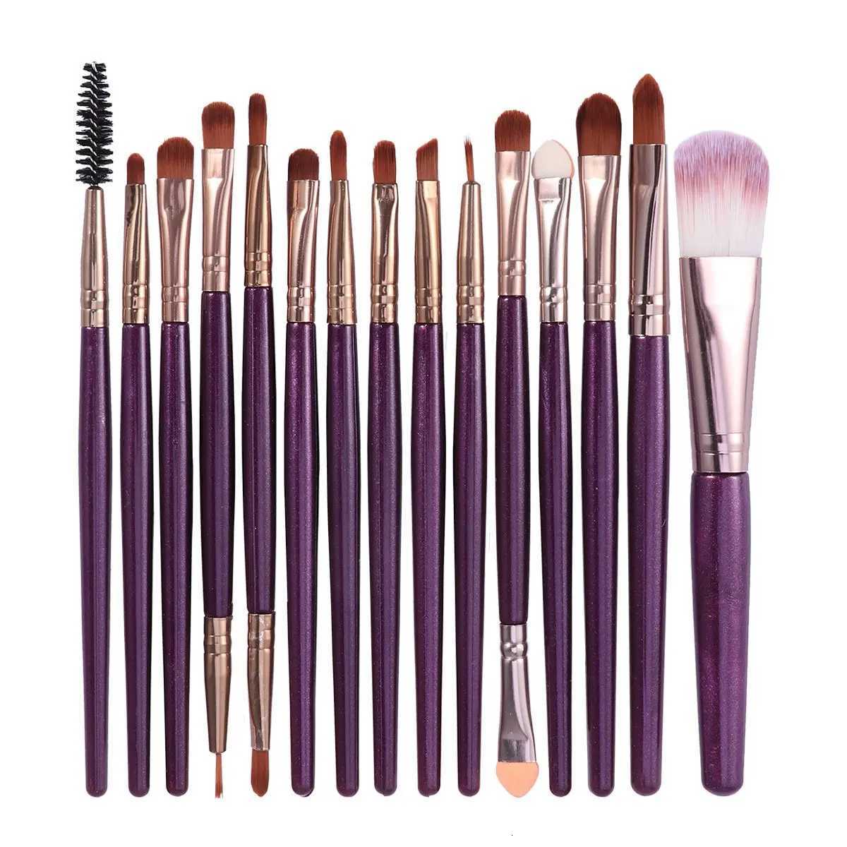 15Pcs Professional Makeup Brush Set Brush Kit Nylon Bristles Plastic Handle Face Powder Eye Tools for Women Daily Z260408