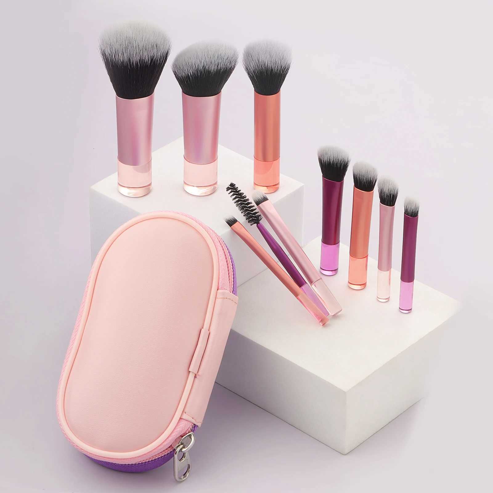 Makeup Brush Sets10pcs Plastic mini with bag multifunctional Makeup Brush at home or On-the-Go Z260408