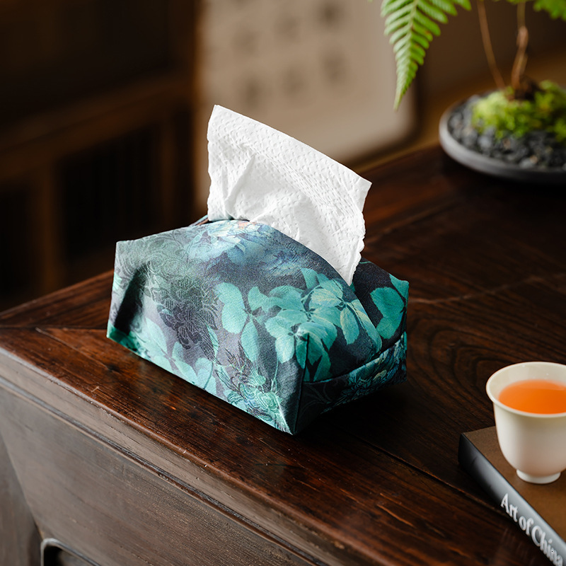 Tissue Box Cover Chinese Style Fabric Household Dining Table Handmade National Style Creative Tissue Storage Bag