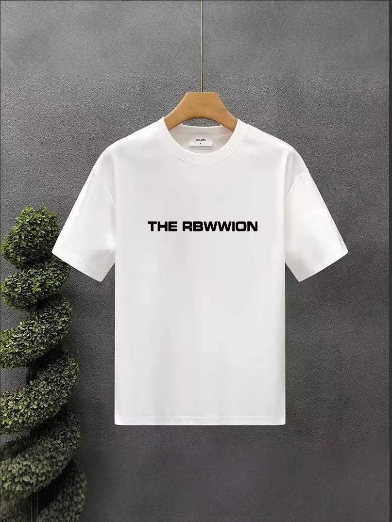 2026 Summer New Arrivals Men's Crew Neck Tees | INS Trendy Loose Plus Size Casual Letter Print Fashion Tops