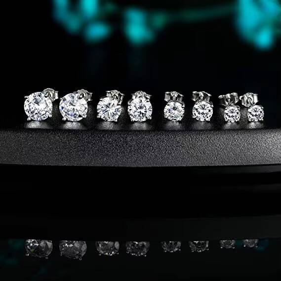 Elegant 18K White Gold Lab Grown Diamond Earrings Custom Jewelry Gift for Women with Real Diamonds