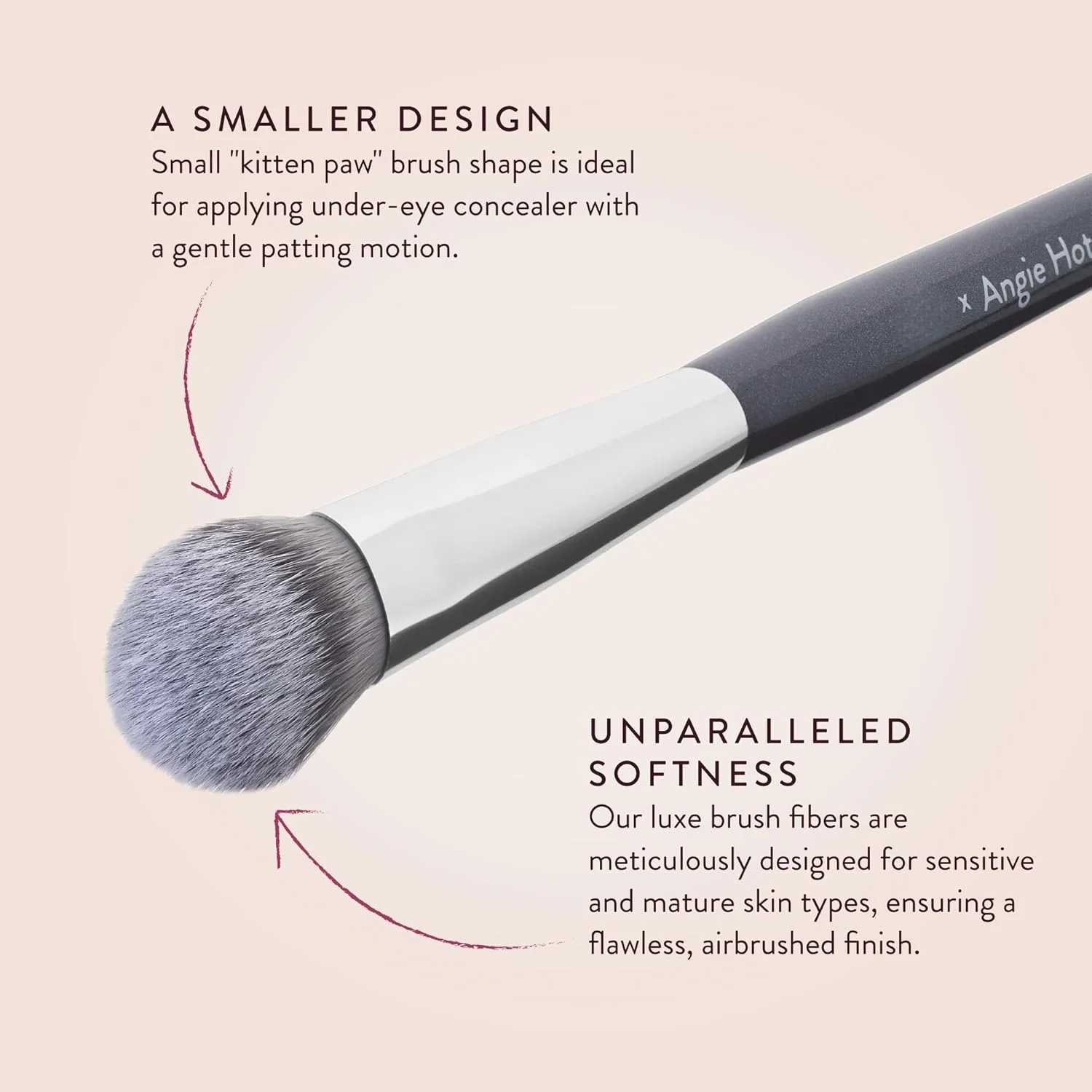 ANGIE HOT FLASHY A506 CONCEALER Brush Under-Eye Concealing Contouring Makeup Brush Z260408