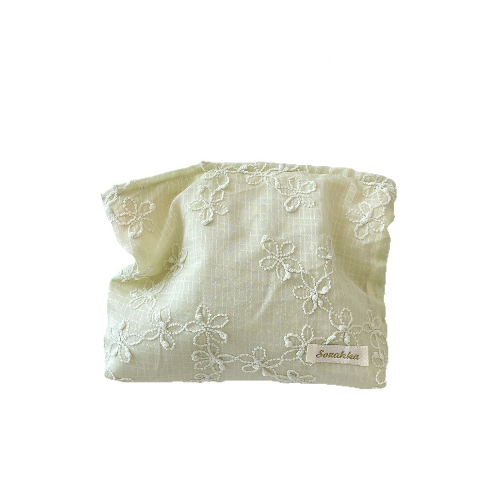 Clutch Bag Lace Three Dimensional Embroidery Makeup Lipstick Skincare Portable Storage Large Capacity