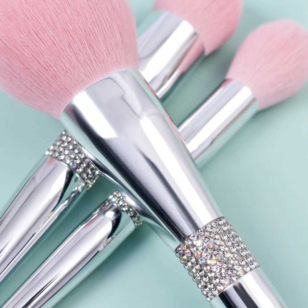 New 11 Pcs/set Diamond Makeup Brushes Set Powder Foundation Blush Contour Eyeshadow Brow Lashes Cosmetic Brushes Beauty Tools Z260408