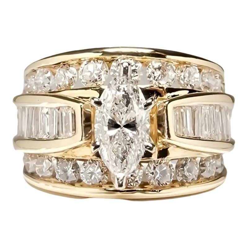 Design Jewelry High End Zircon Inlaid Copper Rings for Women Designer Wedding Engagement Fashion Accessory