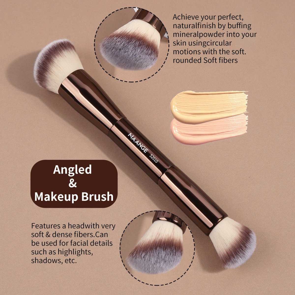 MAANGE 9Pcs Makeup Brushes Foundation Brush Contour Concealer Eyeshadow Brushes Multi Functional Mixing Liquid Cream Cosmetics Z260408