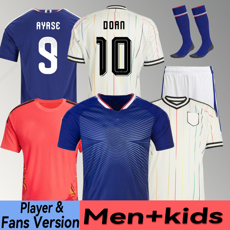 2026 2027 Japan Soccer Jerseys 26 27 Cartoon ISAGI ATOM TSUBASA MINAMINO ASANO DOAN KUBO ITO adult Men kids kit set Japanese home away Football Shirt uniform 77