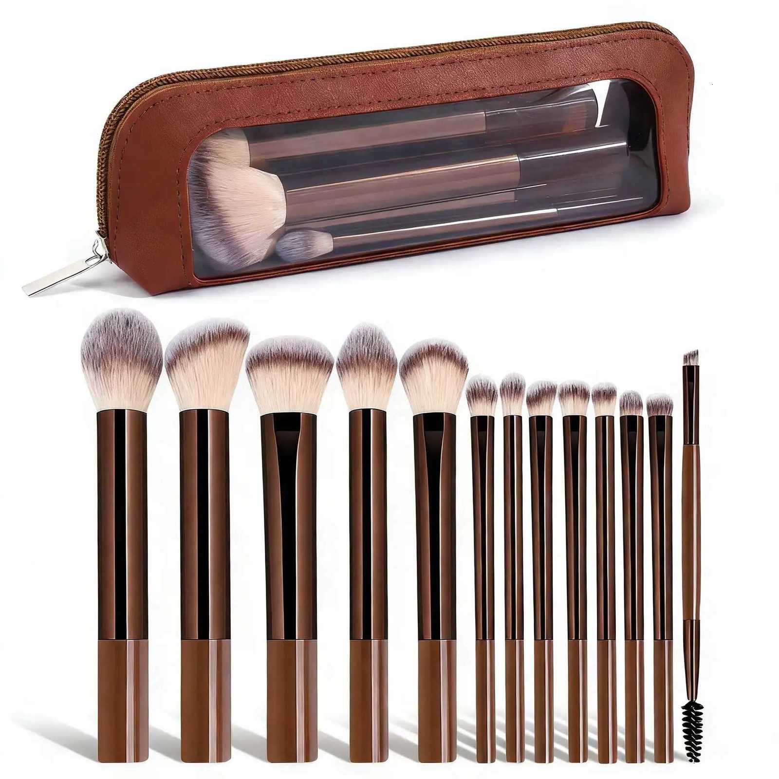 13pcs Makeup Brushes with Storage Bag Soft Fluffy Cosmetic Foundation Powder Eyeshadow Kabuki Blending Beauty Tool Makeup Z260408