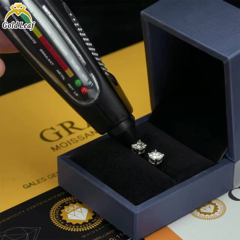 2CT Round Brilliant HPHT CVD Lab Grown Diamond Earring Lab Diamond Jewelry Earrings Women Men Push Screw Stud Earrings