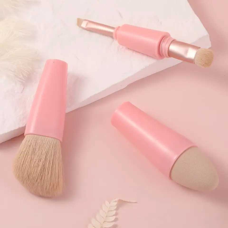 Multitasker 4-in-1 Makeup Brushes Portable Travel Make up Brushes Detachable Makeup Brush Set Z260408