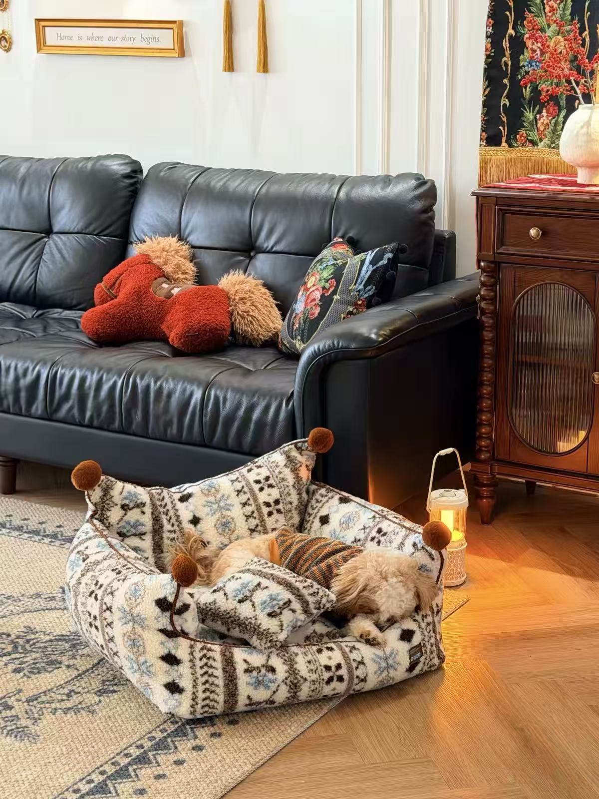 Pet dog kennel Genki Cat kennel winter warm four seasons universal cold cat house winter closed cat kennel pet cage new dog