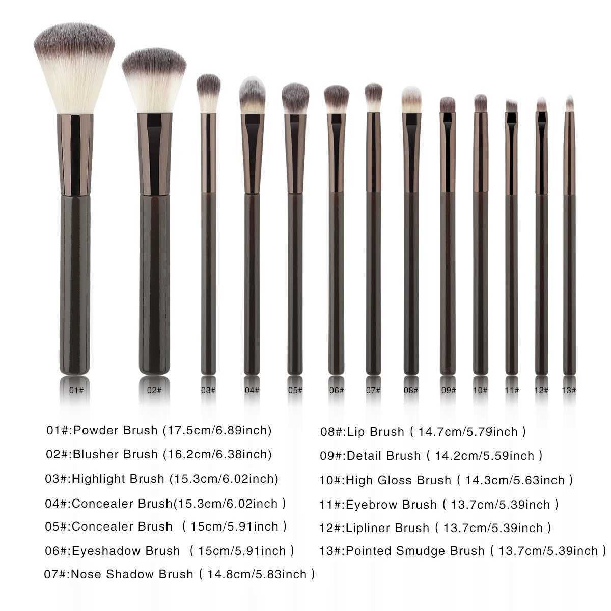 13PCS Makeup Brush Set Foundation Concealer Powder Eyeshadow Blush Brush Blending Cosmetic Beauty Tool for Face Z260408