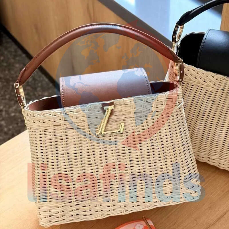 Shoulder Bags Summer Designer Woven Tote Womans Luxury Beach Woman Satchel HandBags Seaside Womens Bag