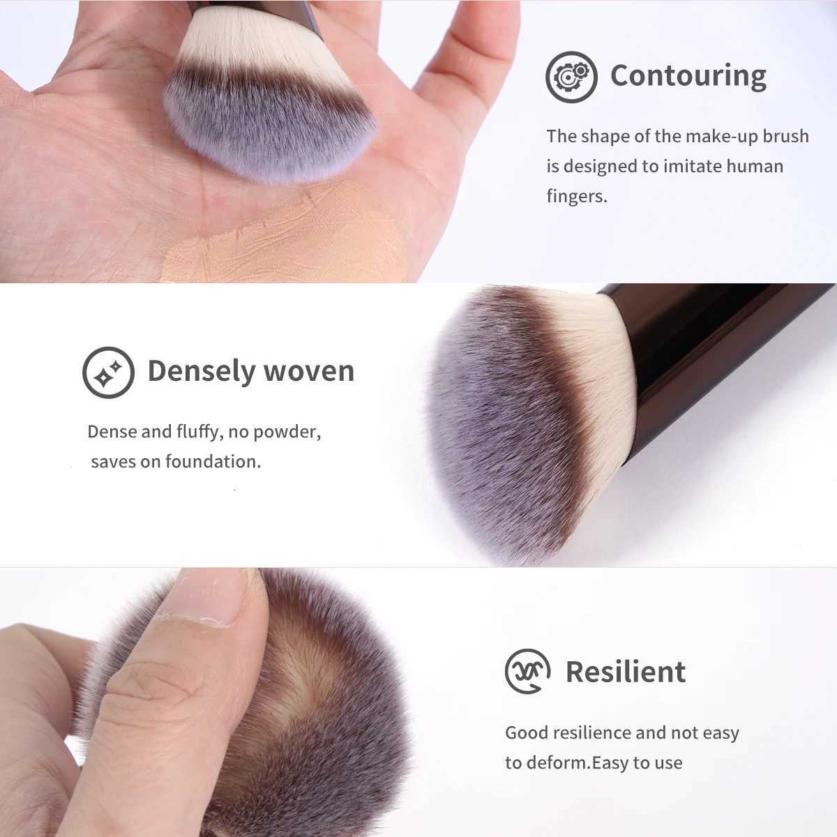 MAANGE 3pcs Professional Face Makeup Brushes Blush Brush Foundation Brush Loose Powder Brush Synthetic Soft Hair Makeup Brushes Z260408
