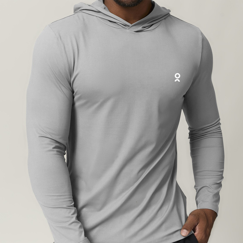 T-Shirt A Maniche Lunghe Con Cappuccio Ad Asciugatura Rapid…