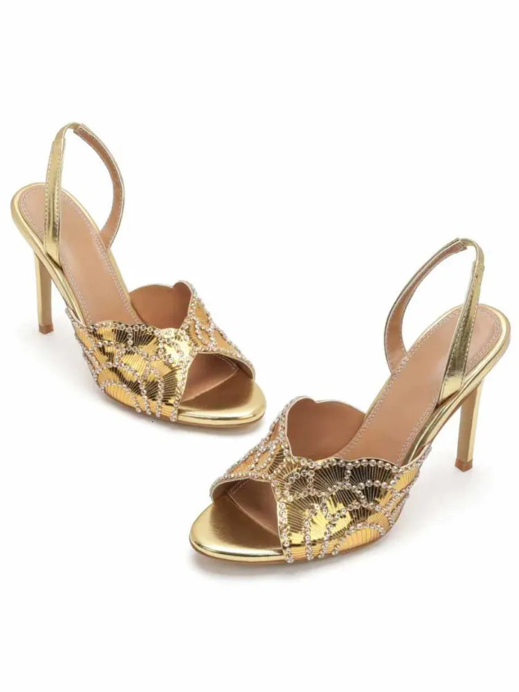 2026 Summer Womens Stiletto Sandals Pointed Fashion Show Party Wedding Womens Large Sandals 260330