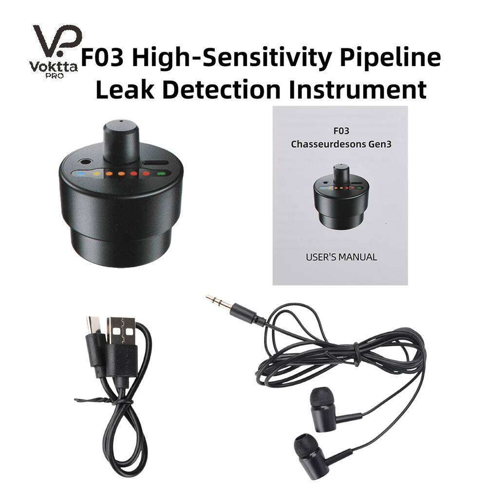 F03 Pipeline Detector Multi-functional Acoustic Noise Finder High Sensitivity Sensor Water Pipe Leak Detection Tool