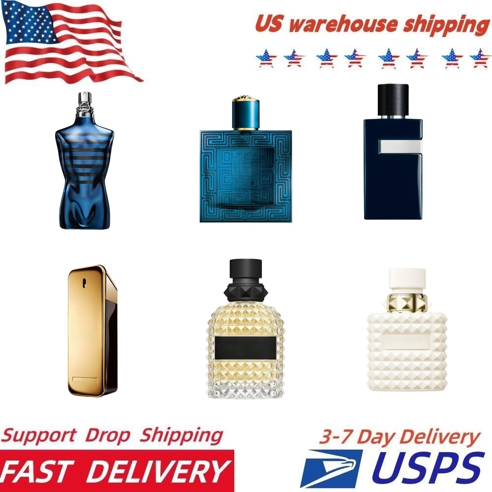US Warehouse Original Design Men Perfume 100-125ml Long Lasting Woody Floral Scent, Fast 3-7 Days USPS Delivery, Support Drop Shipping