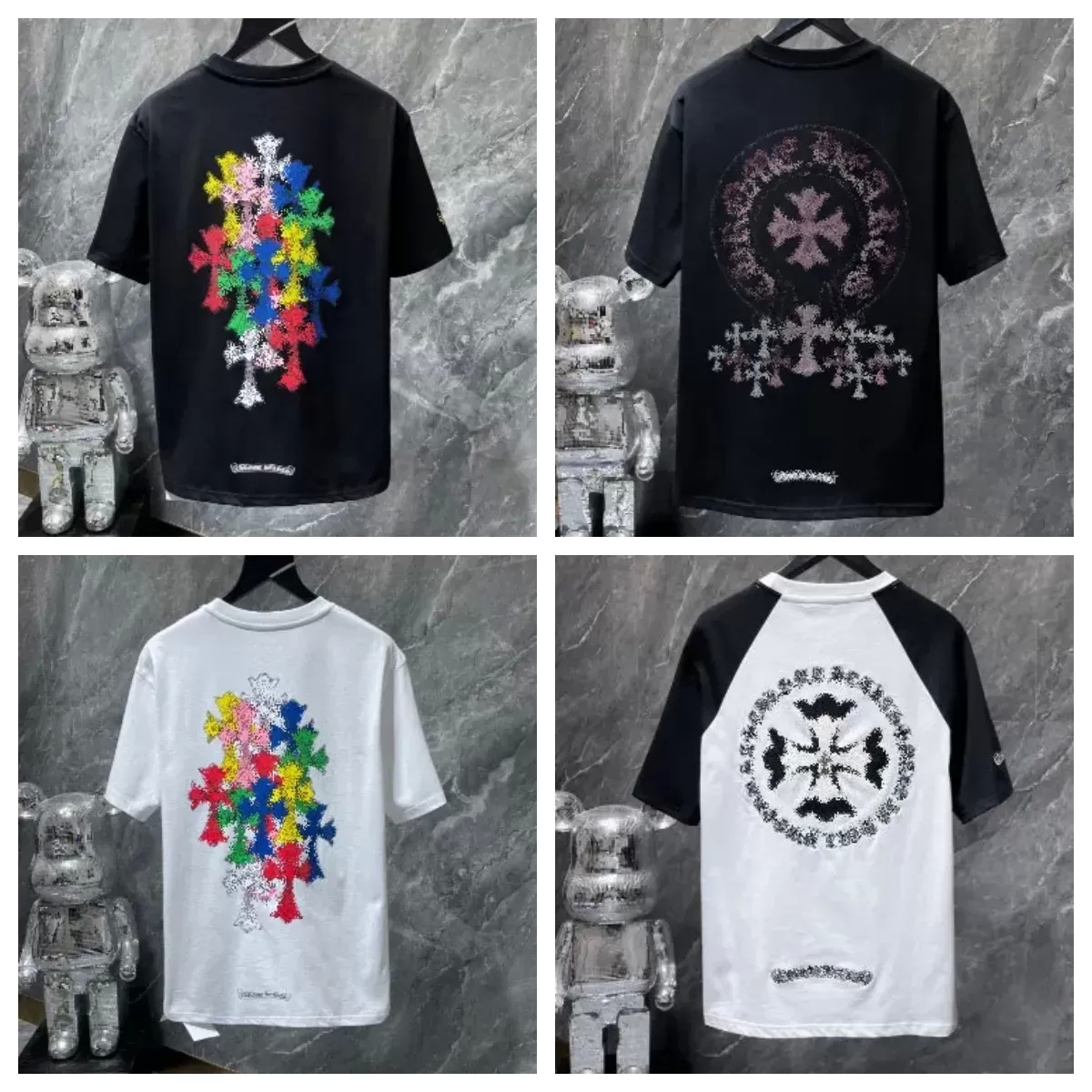 graphic Tee Top Sell Chrome Shirt Embroidered Letters Cotton Designer T Shirt Fashion Tops Shirts Tees Chrome T Shirts Mens Breathable Comfortable Shirts