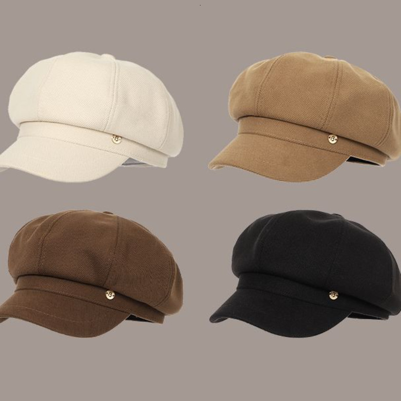 Womens Wool Tweed sboy Gatsby Ivy Cap Golf Cabbie Driving Hat Classic Baker Boy Beret 251225