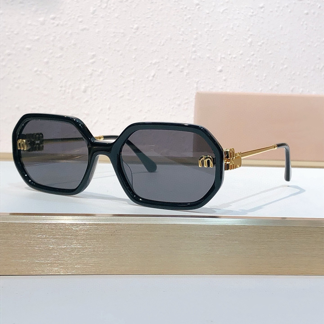 luxury sunglasses for women designer sunglasses metal glasses polygons frame uv400 protection fashion shades with brand gift case