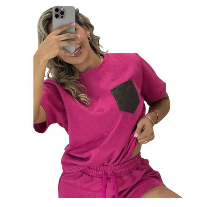9 colors designer Women's jacquard Tracksuits T-shirt shorts 2 Piece Set Luxury Suit Casual sports Suit