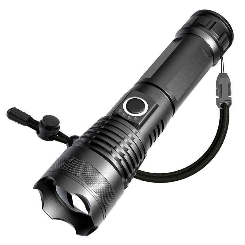 High-brightness flashlight with laser beam, long-lasting battery, rechargeable, multi-functional, mini white laser flashlight for outdoor and tactical use. D260408
