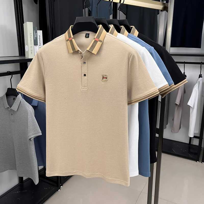 Summer mens golf fashion 2025 short sleeved polo shirt high-end design exquisite ice silk embroidery breathable T-shirtT260408