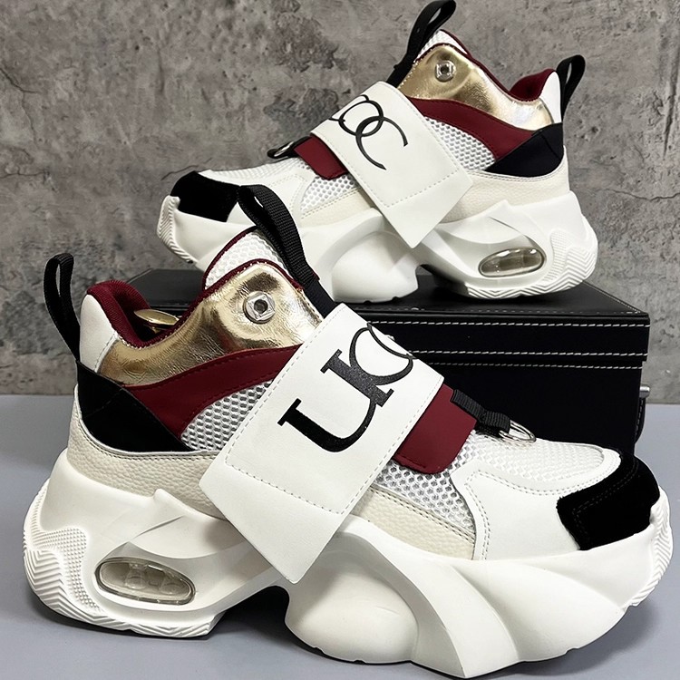 Hots sale 2026 Men's Luxury Letter Print Chunky Platform Sneakers Fashion High Top Dad Shoes free shipping