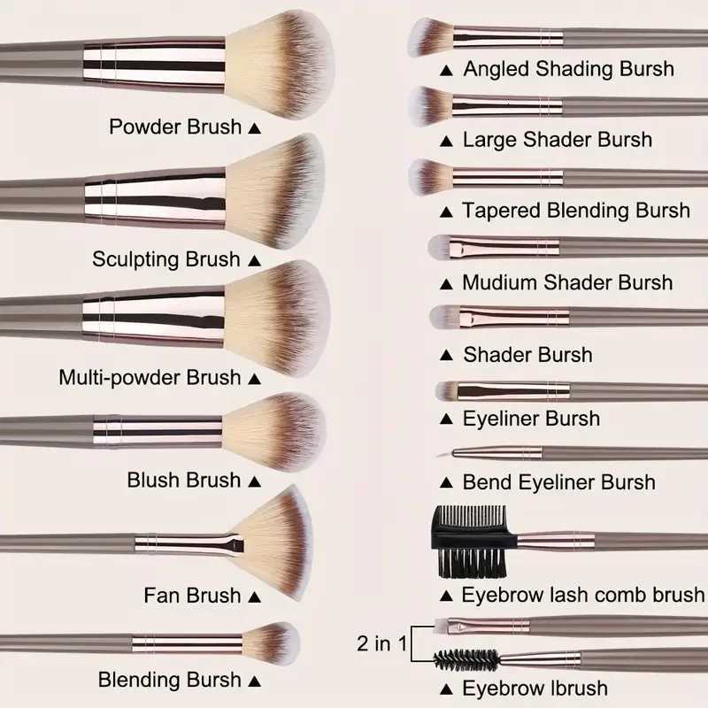 3-20Pcs Premium Makeup Brushes Set Soft Fluffy Beauty Cosmetic Foundation Makeup Brush Eyeshadow Blush Kabuki Make Up Tools Z260408