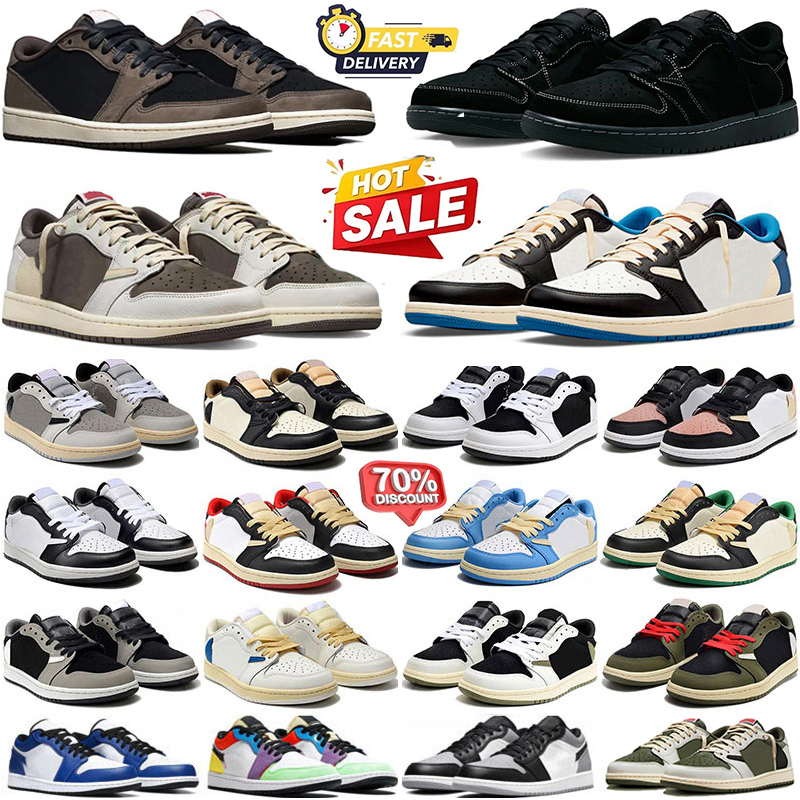 Designer 1S Scarpe Da Basket Basse Uomo Donna Phantom Nero Triple Bianco Univer…