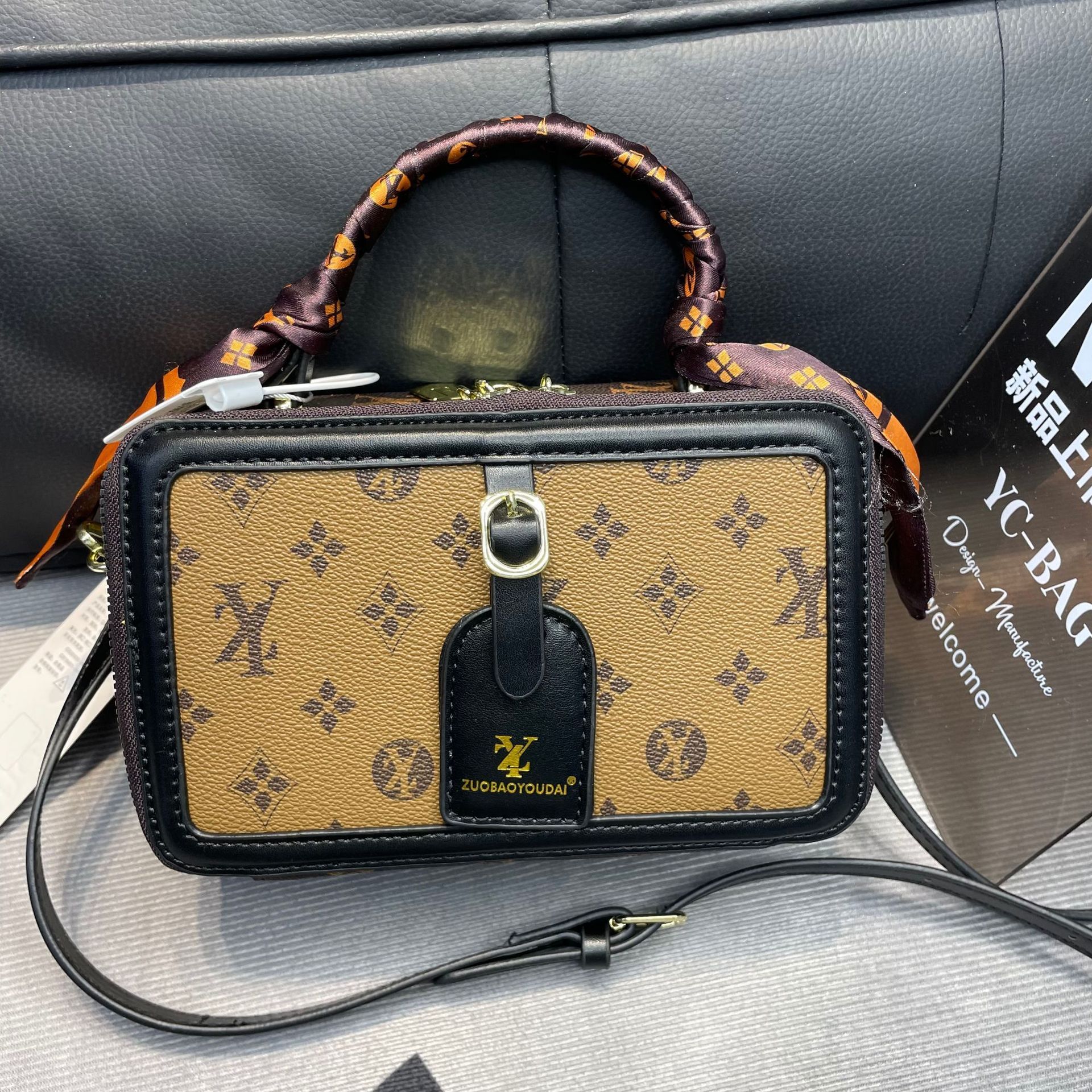 Silk Scarf Box 2026 Early Spring New Vintage Fashion Handbag Niche Brand Single Shoulder Women's Bag