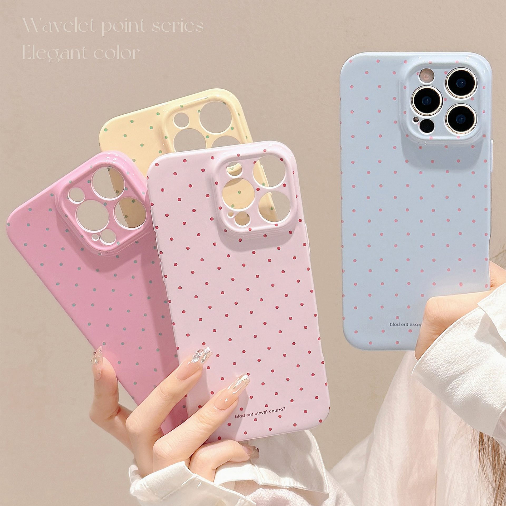 Dopamine Wave Point Case for iPhone 16 Pro Max 17 Filp Soft Cover