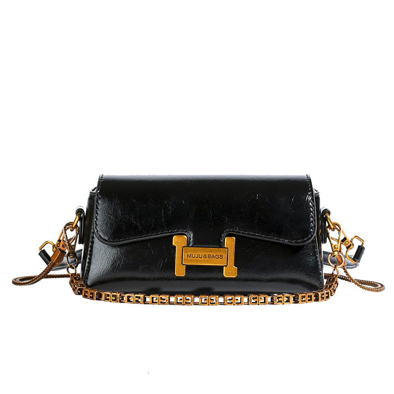 2026 New Arrival Mini Flap Crossbody Bag, Women's Oil Wax Leather Handbag with Detachable Chain Strap, Fits Phone & Daily Essentials