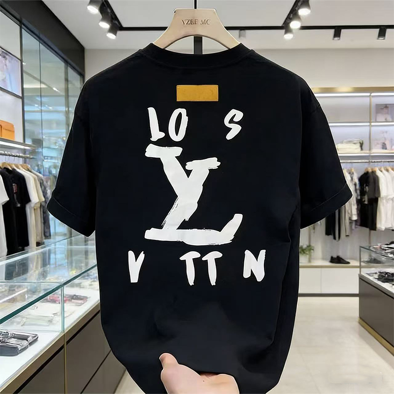 Designer Men's T Shirt for Mens Womens Shirts Fashion tshirt With Chest Letters Printed Casual Summer Short Sleeve Man Tees Tops Woman Clothing Black White Red Blue