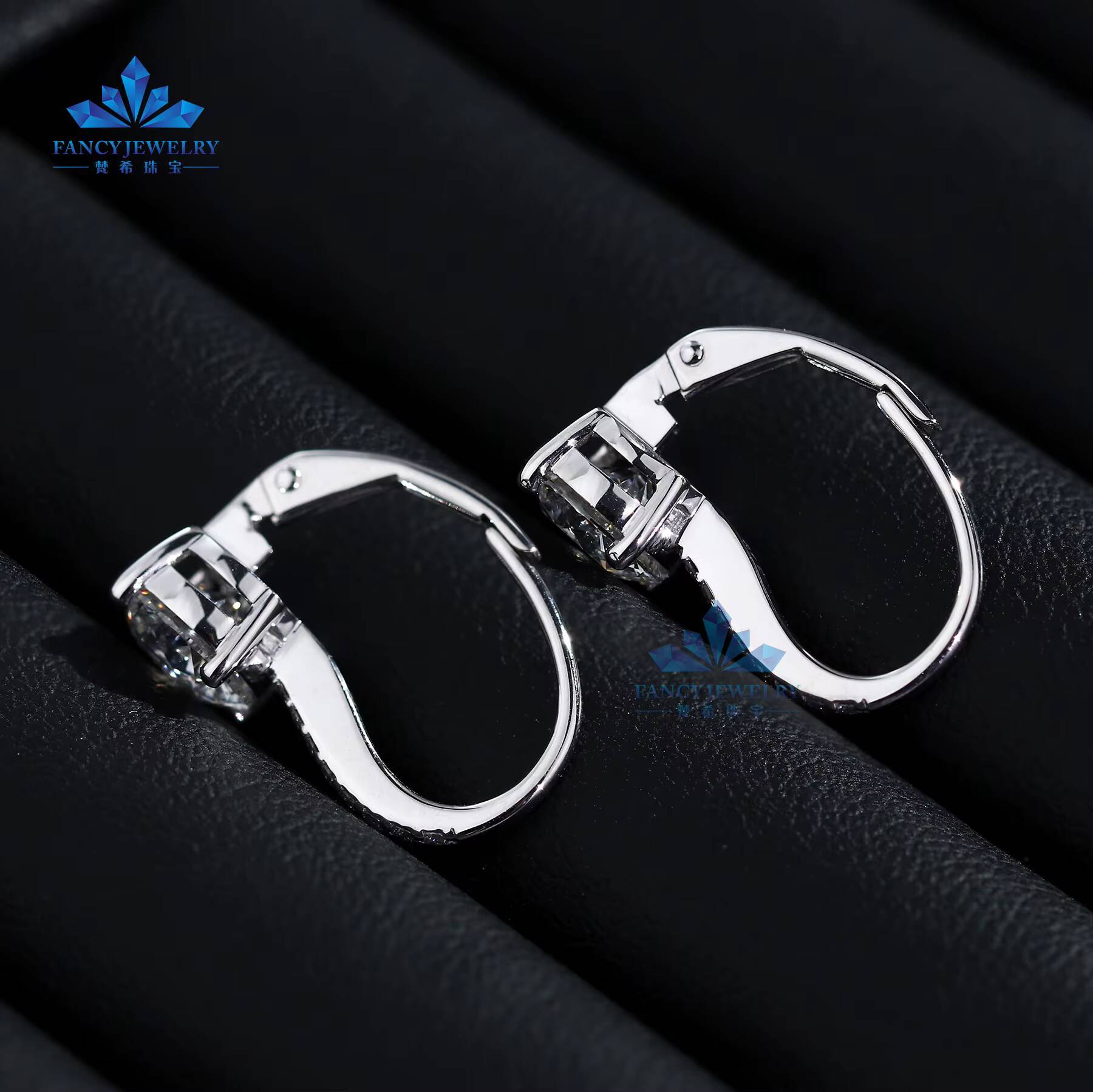 IGI Certified Lab Grown Diamond Earrings 14K Solid Gold Round Drop Eardrop Unique and Elegant Jewelry