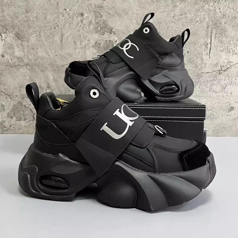 Hots sale 2026 Men's Luxury Letter Print Chunky Platform Sneakers Fashion High Top Dad Shoes free shipping